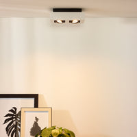 Spot encastré LED de plafond Lucide XIRAX, 2x5W GU10, dim to warm 2200K-3000K, IP20, Aluminium blanc