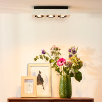 Lucide XIRAX LED plafondspot, 3x5W GU10, dim to warm 2200K-3000K, IP20, Wit aluminium