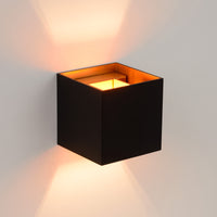 Applique murale LED Lucide XIO dimmable G9 1x4W 2700K angle de faisceau réglable Noir design carré moderne