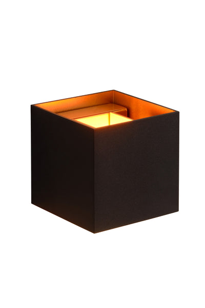 Lucide XIO LED wandlamp dimbaar G9 1x4W 2700K verstelbare lichtbundel Zwart modern vierkant design