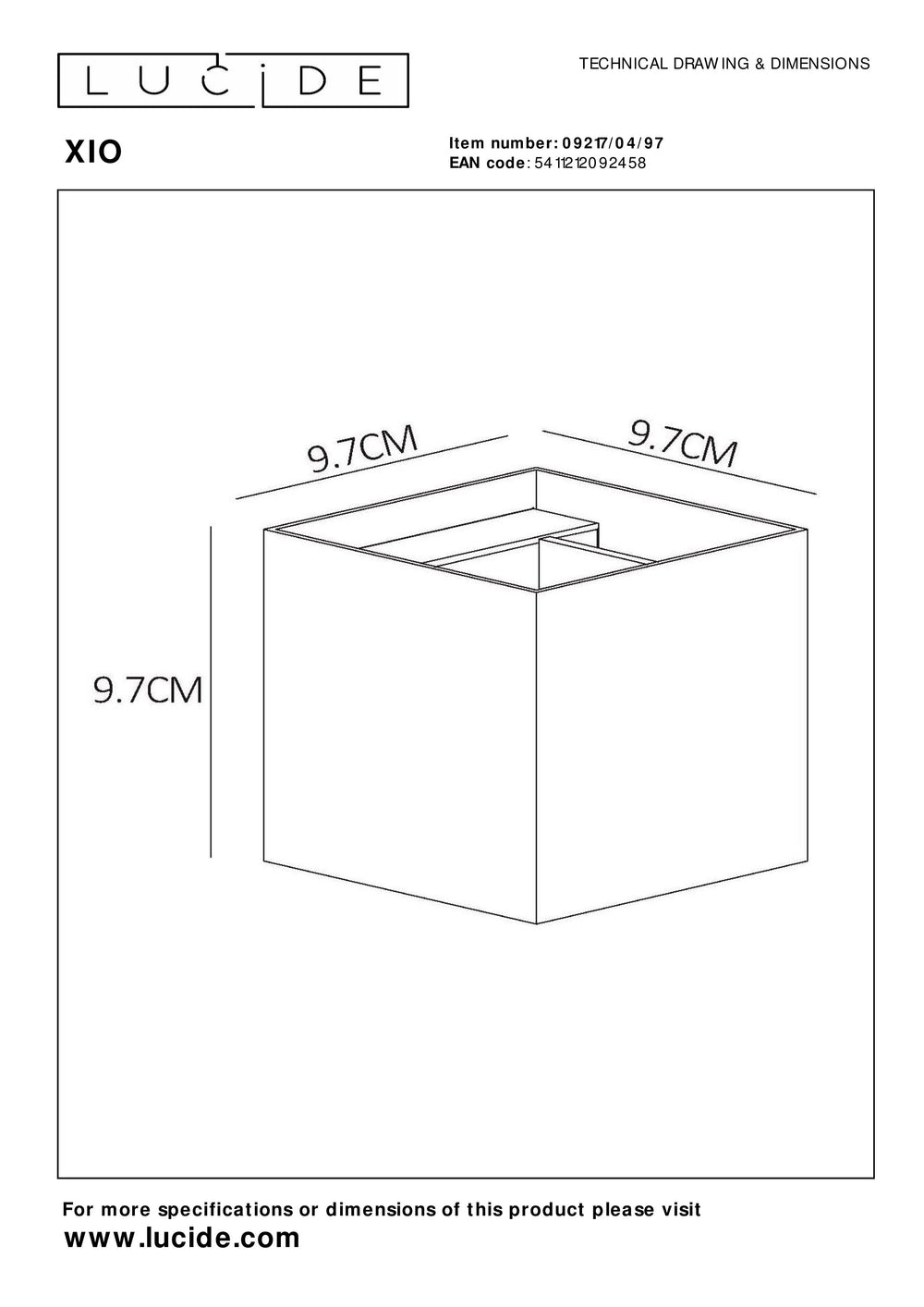 Lucide XIO LED wandlamp dimbaar G9 1x4W 2700K verstelbare bundel IP20 roestbruin aluminium