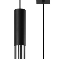 LED Hanglamp zwart chrome LOOPEZ - 1 x GU10 aansluiting