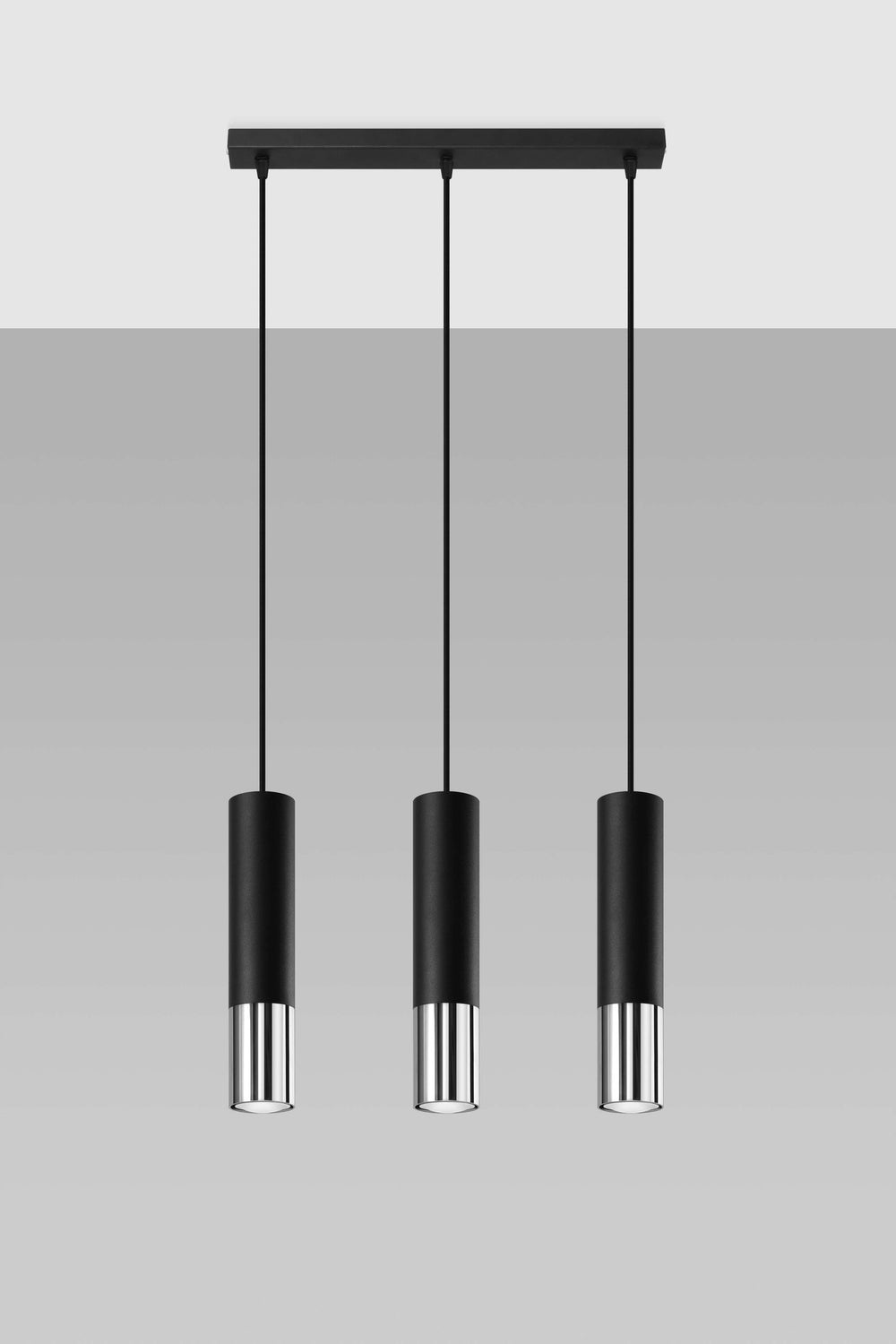 LED Hanglamp zwart chrome LOOPEZ - 3 x GU10 aansluiting