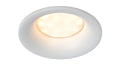 Lucide ZIVA LED inbouwspot voor badkamer, GU10-fitting, IP44, rond aluminium, Sand White, Ø84mm