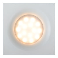 Lucide ZIVA badkamer inbouwspot, 1xGU10, IP44, Wit aluminium, vierkant 85x85mm, modern design