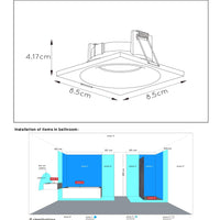 Lucide ZIVA badkamer inbouwspot, 1xGU10, IP44, Wit aluminium, vierkant 85x85mm, modern design