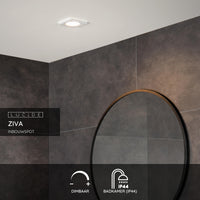 Lucide ZIVA badkamer inbouwspot, 1xGU10, IP44, Wit aluminium, vierkant 85x85mm, modern design