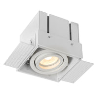 Lucide TRIMLESS inbouwspot, 1xGU10, vierkant, Sand White, IP20, modern aluminium design