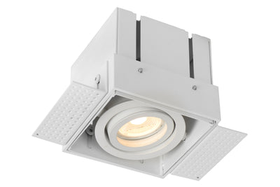 Lucide TRIMLESS inbouwspot, 1xGU10, vierkant, Sand White, IP20, modern aluminium design