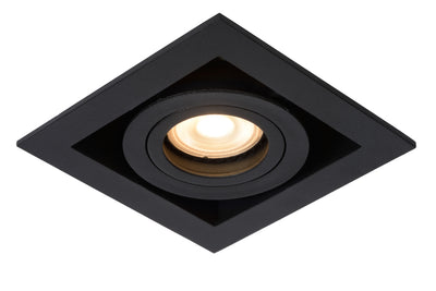 Lucide CHIMNEY inbouw LED spot, 1xGU10, dimbaar, 50W max, 220-240V, IP20, Zwart aluminium