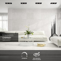 Lucide CHIMNEY inbouwspot 2xGU10 Zandzwart Aluminium IP20 220-240V 205x115mm modern design