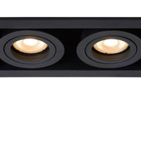 Lucide CHIMNEY inbouwspot 2xGU10 Zandzwart Aluminium IP20 220-240V 205x115mm modern design