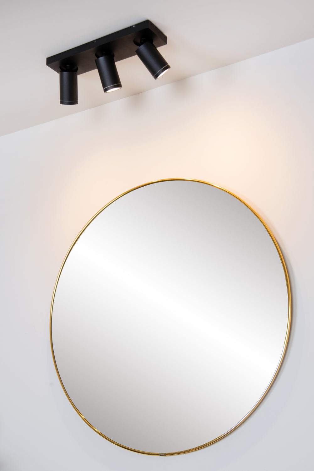 Spot plafonnier LED Lucide Taylor pour salle de bain, 3x5W GU10 dim to warm 2200K-3000K, IP44, Noir Sable