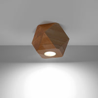 Plafondspot Woody 1 natuurlijk hout