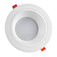 Spot encastré LED Spectrum 30W 2400 lumens 3000K blanc chaud IP44 Boîtier blanc Découpe 230mm