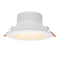 Spot encastré LED Spectrum 30W 2400 lumens 3000K blanc chaud IP44 Boîtier blanc Découpe 230mm