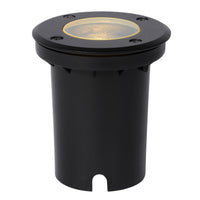 Lucide BILTIN LED grondspot IP67 Zand Mat Zwart Ø108mm GU10 220-240V buiten inbouwverlichting