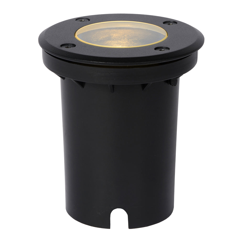 Lucide BILTIN LED grondspot IP67 Zand Mat Zwart Ø108mm GU10 220-240V buiten inbouwverlichting
