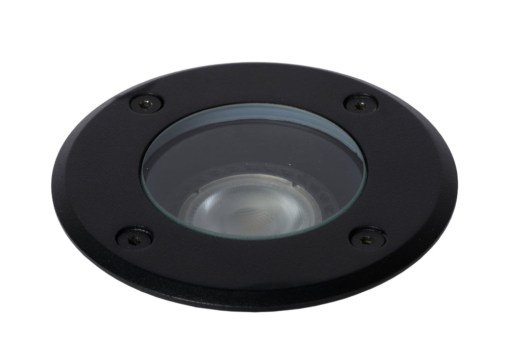 Lucide BILTIN LED grondspot IP67 Zand Mat Zwart Ø108mm GU10 220-240V buiten inbouwverlichting