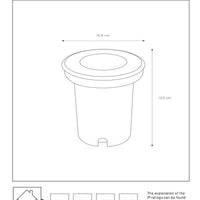 Lucide BILTIN LED grondspot IP67 Zand Mat Zwart Ø108mm GU10 220-240V buiten inbouwverlichting
