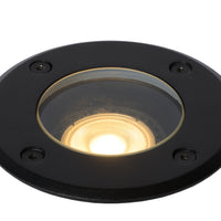 Lucide BILTIN LED grondspot IP67 Zand Mat Zwart Ø108mm GU10 220-240V buiten inbouwverlichting
