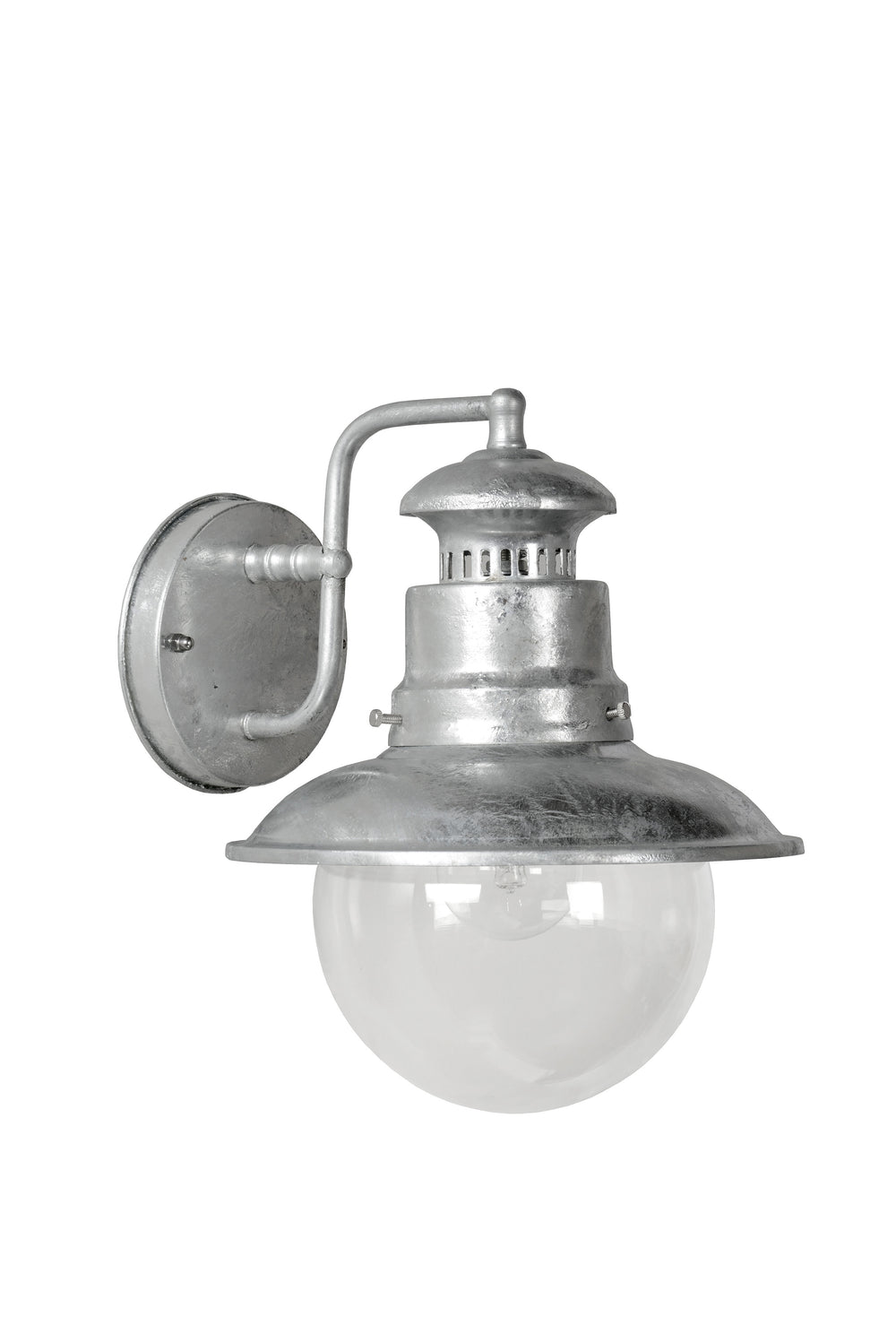 Applique murale Lucide FIGO intérieur extérieur ronde 215mm douille E27 IP44 acier galvanisé finition noire