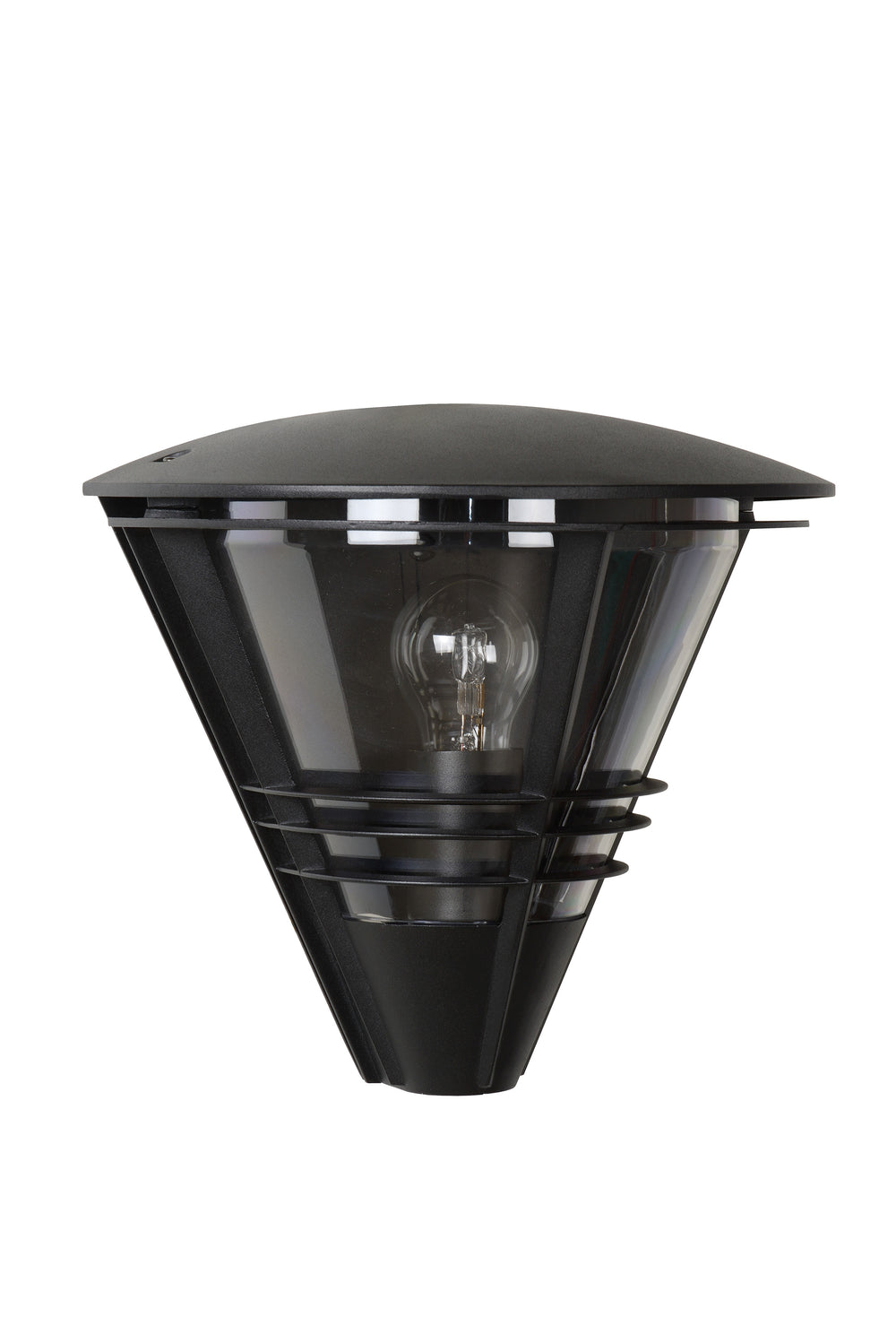 Lucide LIVIA wandlamp Zwart, modern aluminium, E27 fitting, 60W max, IP44 buiten binnen verlichting