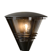 Lucide LIVIA wandlamp Zwart, modern aluminium, E27 fitting, 60W max, IP44 buiten binnen verlichting