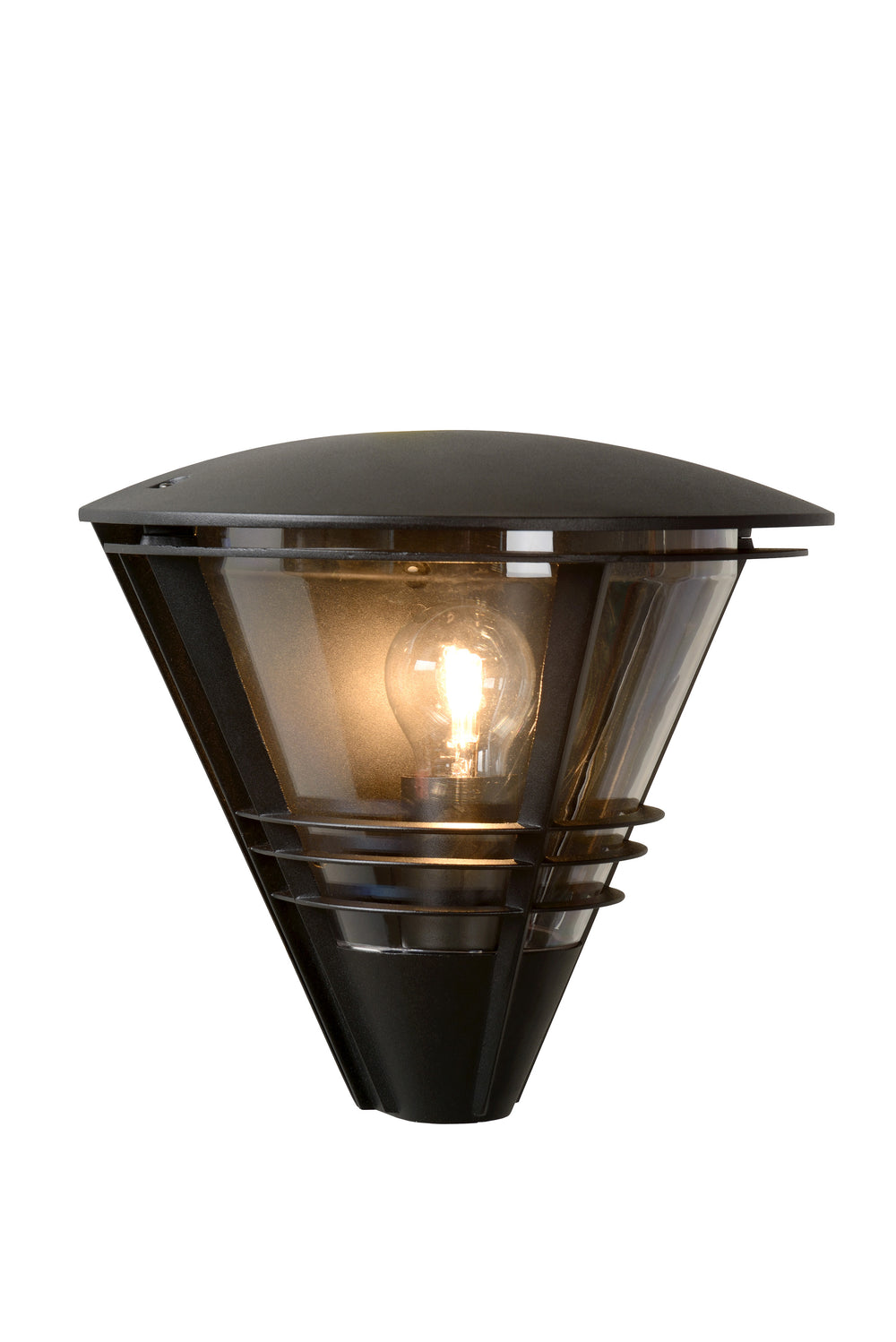 Lucide LIVIA wandlamp Zwart, modern aluminium, E27 fitting, 60W max, IP44 buiten binnen verlichting