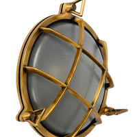 Lucide Dudley wandlamp binnen buiten rond 220mm E27 40W IP65 mat goud messing retro stijl