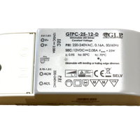 GLP LED voeding 12V 25W 2.08A dimbare driver voor 12V LED verlichting, IP20, CE RoHS gecertificeerd
