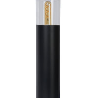 Lucide Fedor borne d’éclairage extérieur, douille E27, IP44, acier inoxydable noir, hauteur 490mm