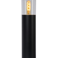 Lucide Fedor borne d’éclairage extérieur, douille E27, IP44, acier inoxydable noir, hauteur 490mm
