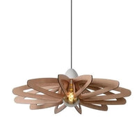 Suspension Lucide ZIDANE Blanche Ø76cm, 1xDouille E27, MDF et Métal, IP20, 220-240V