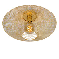 Plafonnier Lucide MESH, 1xE27, 40W max, IP20, métal Sandy Gold, 450x450x240mm design moderne