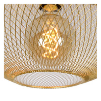 Plafonnier Lucide MESH, 1xE27, 40W max, IP20, métal Sandy Gold, 450x450x240mm design moderne