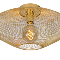 Plafonnier Lucide MESH, 1xE27, 40W max, IP20, métal Sandy Gold, 450x450x240mm design moderne