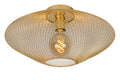Plafonnier Lucide MESH, 1xE27, 40W max, IP20, métal Sandy Gold, 450x450x240mm design moderne
