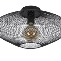 Plafonnier Lucide MESH Ø45cm, douille E27, 220-240V, 40W max, métal noir mat, design moderne IP20