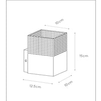Applique murale Lucide RENATE, 1x douille E27, 40W max, métal, noir mat et or, 220-240V, IP20