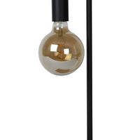 Lampe de table Lucide LEANNE, douille E27, 40W max, 220-240V, IP20, métal noir mat moderne, hauteur 52cm