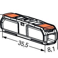 Wago borne de passage 2 voies 4mm² 221-2411 - 60 pièces, IP20, CE, RoHS, 220-240V AC, design compact