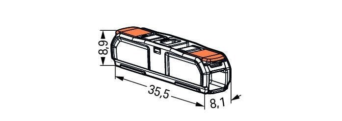 Wago borne de passage 2 voies 4mm² 221-2411 - 60 pièces, IP20, CE, RoHS, 220-240V AC, design compact