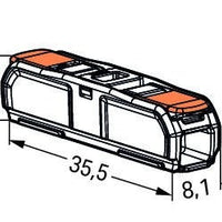 WAGO borne de passage 2 voies 4mm² IP20 220-240V AC CE RoHS 12 pcs
