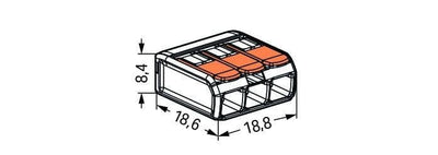 Wago borne de connexion 3 pôles 4mm² IP20 221-413 50 pièces pour une gestion de câbles facile