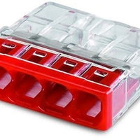 Wago bornier 4-fois 0,5-2,5 mm² avec IP20 pour installations presque étanches à la poussière - ensemble de 100 pièces, marquage CE & RoHS
