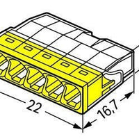 Connecteur de jonction 5 x WAGO 2273-205 pour fils de 0,5-2,5 mm², IP20, certifié CE & RoHS, emballage de 100 pièces
