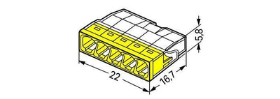 Connecteur de jonction 5 x WAGO 2273-205 pour fils de 0,5-2,5 mm², IP20, certifié CE &amp; RoHS, emballage de 100 pièces