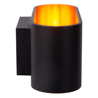 Lucide XERA wandlamp, modern ovaal design, 1xG9 fitting, uplight & downlight, Aluminium Zwart, IP20