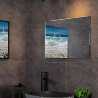 Lucide LENNERT LED badkamer plafonnière spot, 2x5W GU10 dimbaar, 3000K, IP44, Zand Mat Zwart